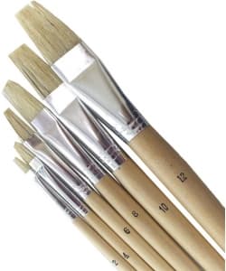 Brush Colour Magus Flat Bristle Hair 6/Pack 2044 - Image 1