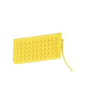 Pencil Case Silicone Pop It Flat Yellow