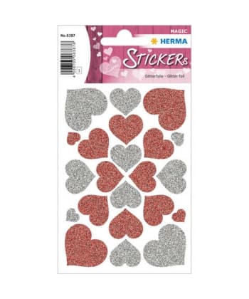 Sticker Magic Hearts Glitter