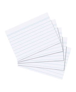 Index Card A6 100/Pack Ruled White - Image 2