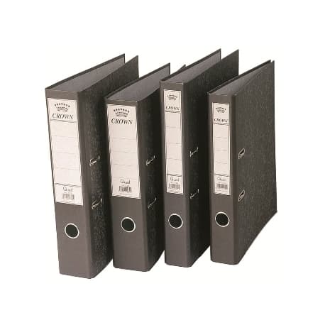 Box File Crown Bassile Freres Cardboard Black