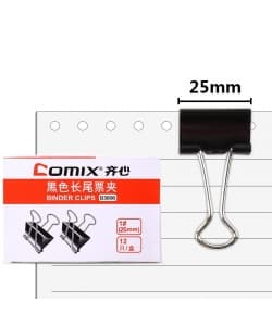Binder Clip Comix 25Mm 12/Pack Black B3608 - Image 3