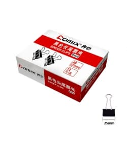 Binder Clip Comix 25Mm 12/Pack Black B3608 - Image 2