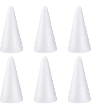 Styropor Cone 8X4.5CM 6Pcs/Pack 19BS356