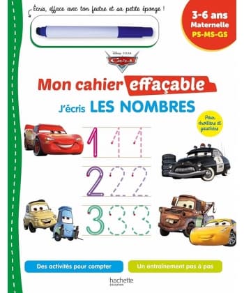 Disney - Cars  Je Compte J Ecris Nombres