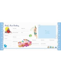 Om Books Baby Record Books Blue Book - Image 3
