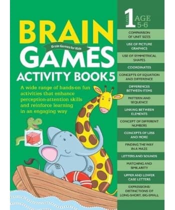Om Books Brain Games Activity Book 5 (Level 1)