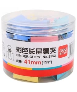 Binder Clip Deli 41Mm 24/Pack Assorted 8552 - Image 1