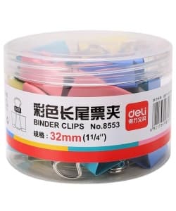 Binder Clip Deli 32Mm 24/Pack Assorted 8553 - Image 1