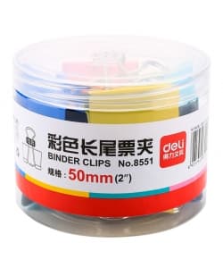 Binder Clip Deli 51Mm 12/Pack Assorted 8551 - Image 1