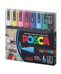 Posca Marker Paint Pc-5M 1.8-2.5Mm Pack 8Colors - Image 2