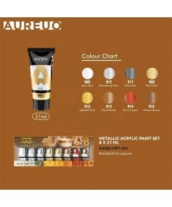 Acrylic Paint Phoenix 21Ml 8/Pack Metallic - Image 3