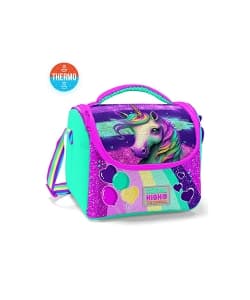 Lunch Bag  Unicorn Balloons Coral High Thermo - Image 1