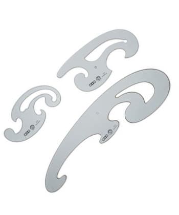 French Curve M+R 7083 0030 Smoked Colored