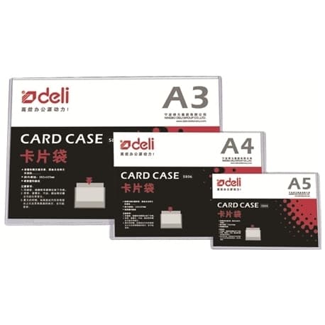 Folder Deli Pvc A3 Card Case Rigid 5808