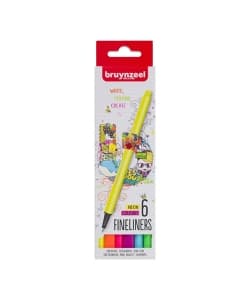Fineliner Bruynzeel set neon | 6 colours - Image 1