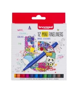 Fineliner Bruynzeel Mini set | 12 colours - Image 1