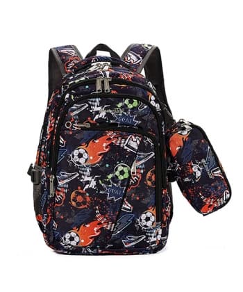 Backpack Leopard  4 Comp Football Set 4Pcs 25114