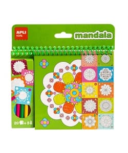 Mandala Color Blac Paint With Pencils - Apli - Image 1