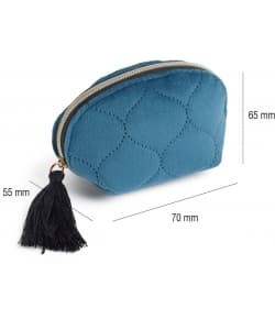 Coin Purse Mr British Bloom Velvet Blue - Image 2
