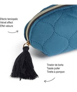 Coin Purse Mr British Bloom Velvet Blue - Image 3