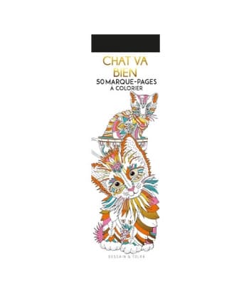 50 Marque-Pages A Colorier - Chat Va Bien
