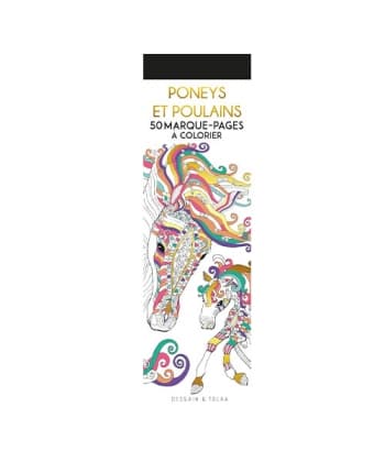 50 Marque-Pages A Colorier - Poney - Poulain