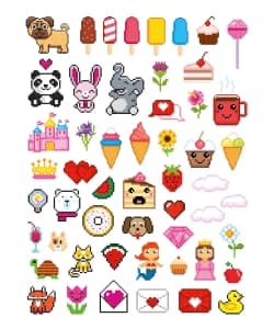Colle Et Decore - Tattoos Pixels Kawaii - Image 2
