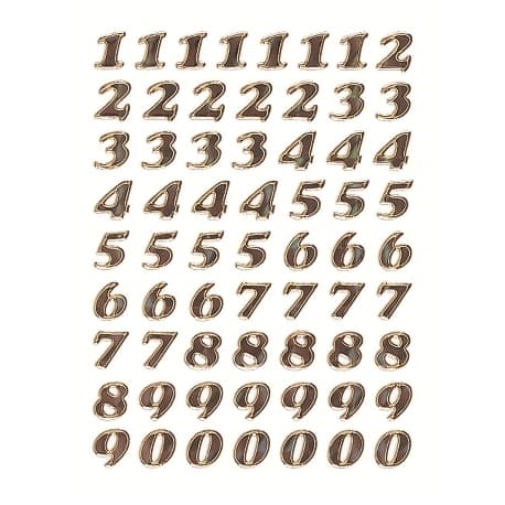 Label Herma Numbers 8Mm Gold 4193