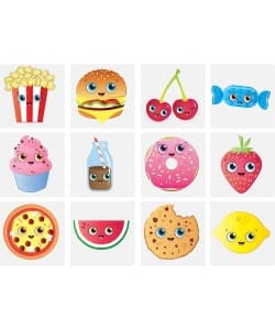 Foodie Face Stickers - Image 1