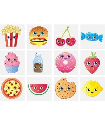 Foodie Face Stickers