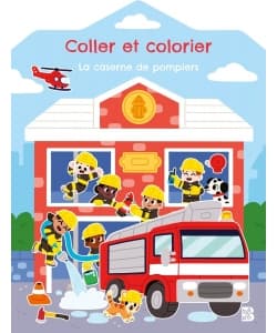 Coller Et Colorier - La Caserne De Pompiers - Image 1