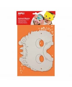 Mask Paint And Color Carton Animals 6/Pack - Apli - Image 1