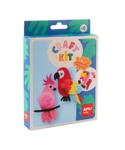 Craft Kit Felt Parrots - Apli - Image 1