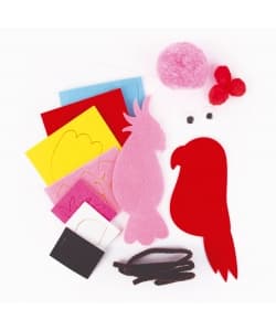 Craft Kit Felt Parrots - Apli - Image 2
