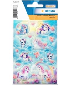 Happy Unicorn Transpuffy - Stickers Herma - Image 1