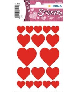 Hearts Red - Sticker Herma - Image 1