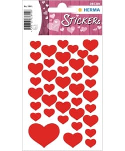 Small Hearts Red - Sticker Herma - Image 1