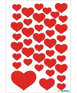Small Hearts Red - Sticker Herma - Image 2