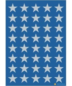 Christmas Stars 5 Spikes Silver - Sticker Herma - Image 2