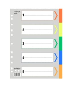 Divider Comix A4 Pp 1-5 5Tabs Assorted Ix901 - Image 1