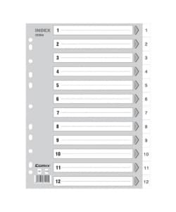 Divider Comix A4 Pp 1-12 12Tabs Grey Ix894 - Image 1