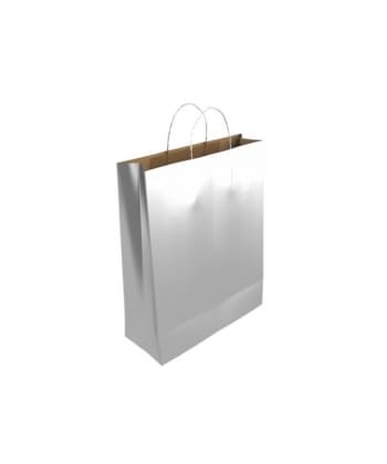 Gift Bag Bismark Kraft 32X14X40Cm Silver 329851