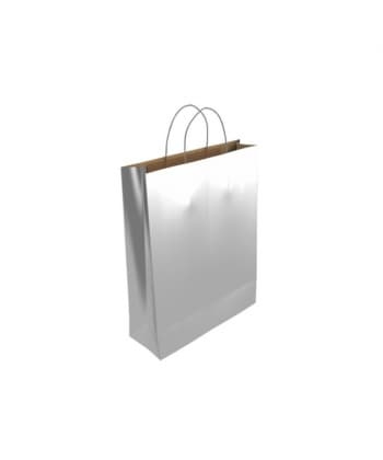 Gift Bag Bismark Kraft 27X12X37Cm Silver 329850