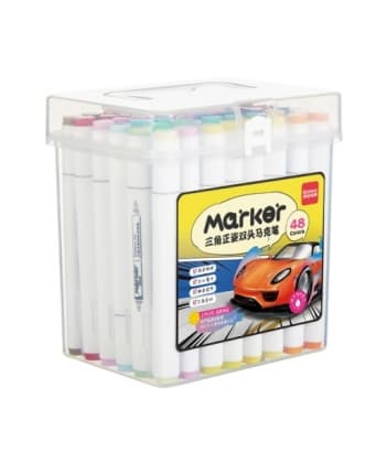 Marker Comix Double Tip Triangular 48/Pack