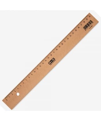Ruler M+R Wooden 30Cm W/Metal Insert 1930 0000