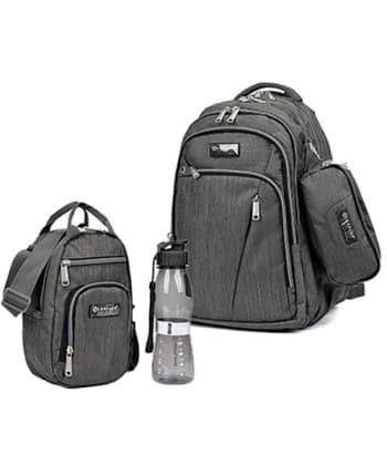 Grey Set Backpack Leopard