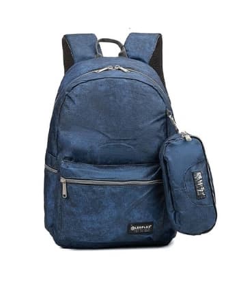 Navy Blue Set Backpack Leopard