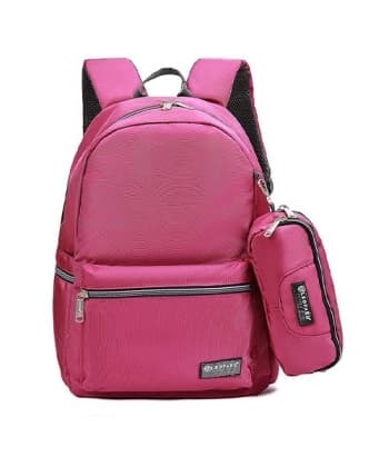 Pink Set Backpack Leopard