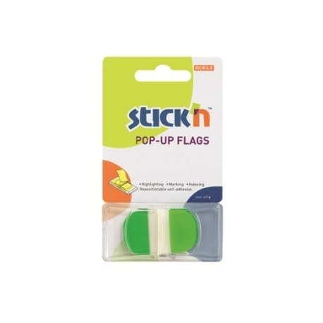 Pop-Up Flags Stick N 50 S Printed Tabs Die Cut green